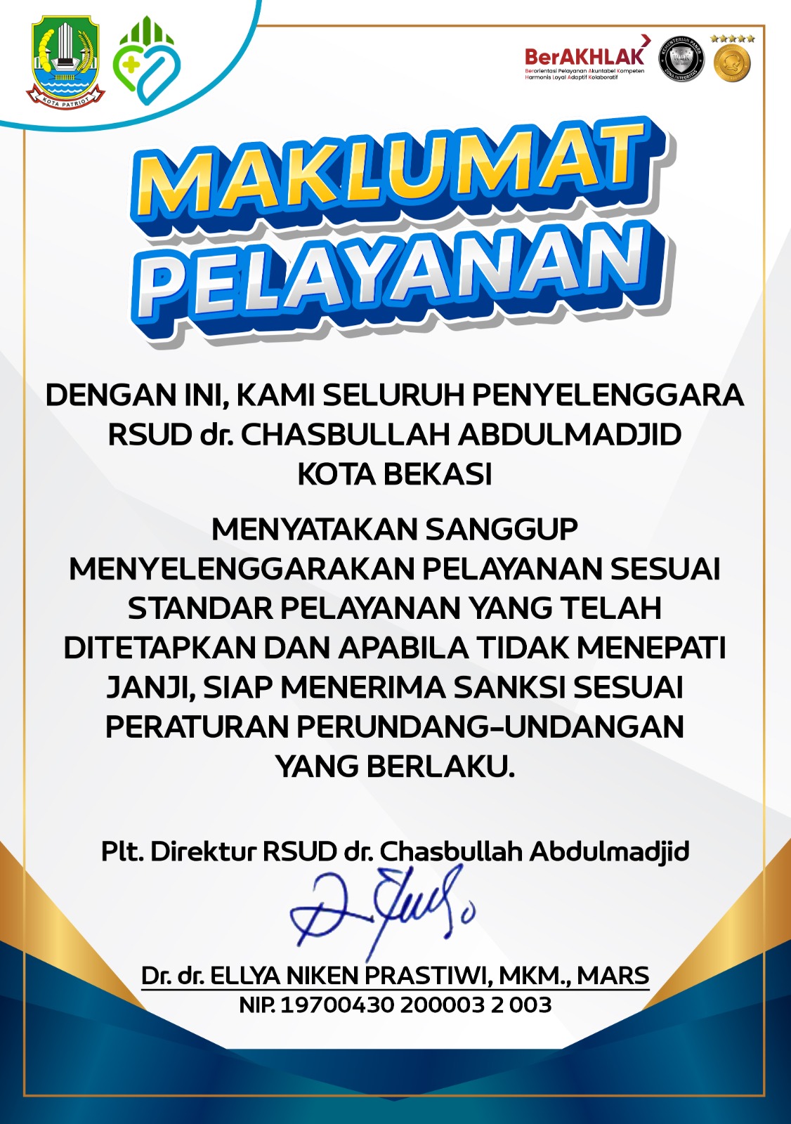 Maklumat Pelayanan RSUD